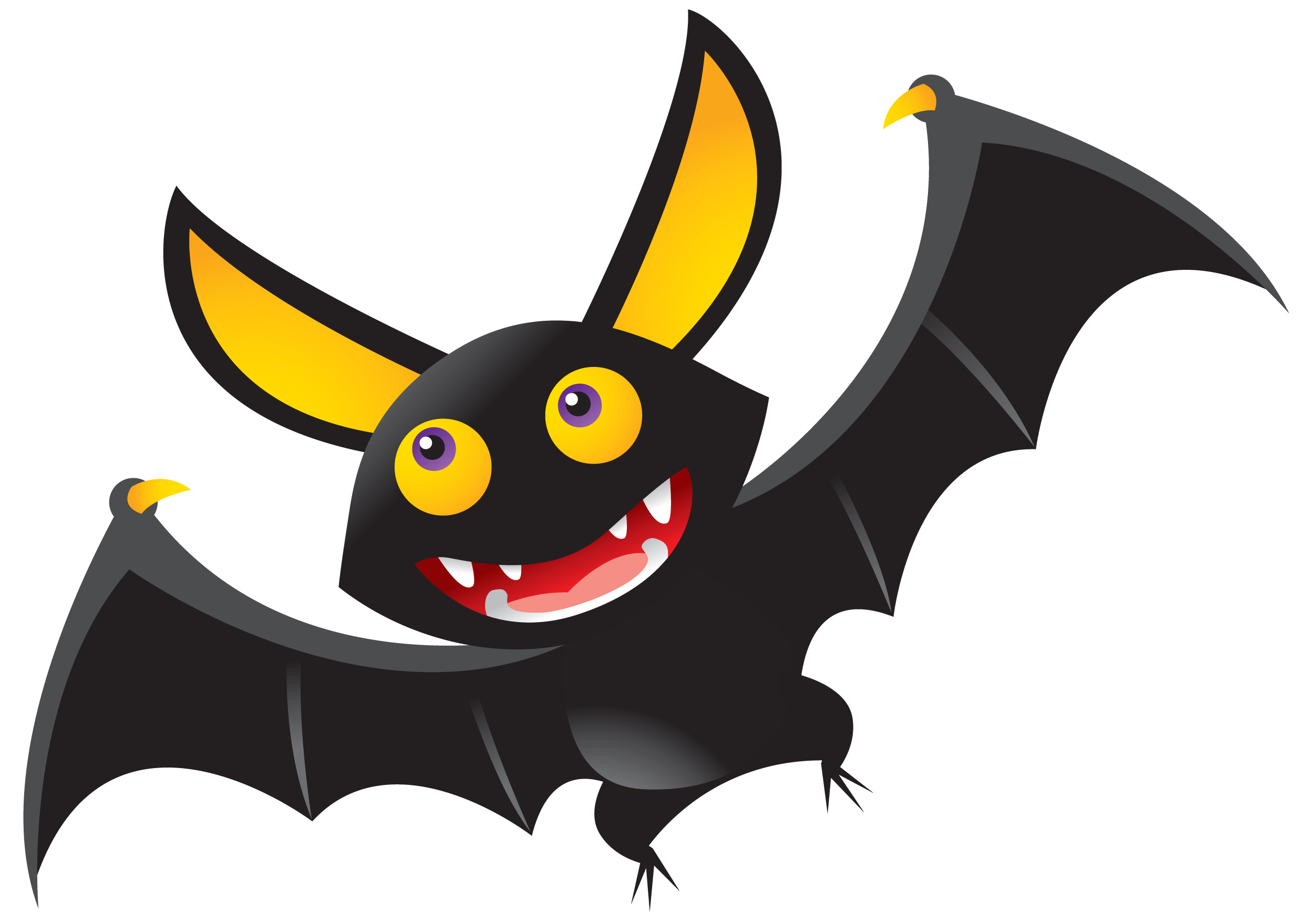 Of Flying Bats Clip Art Image