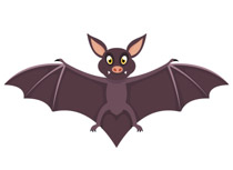 Bat With Wings Open Size: 48 Kb
