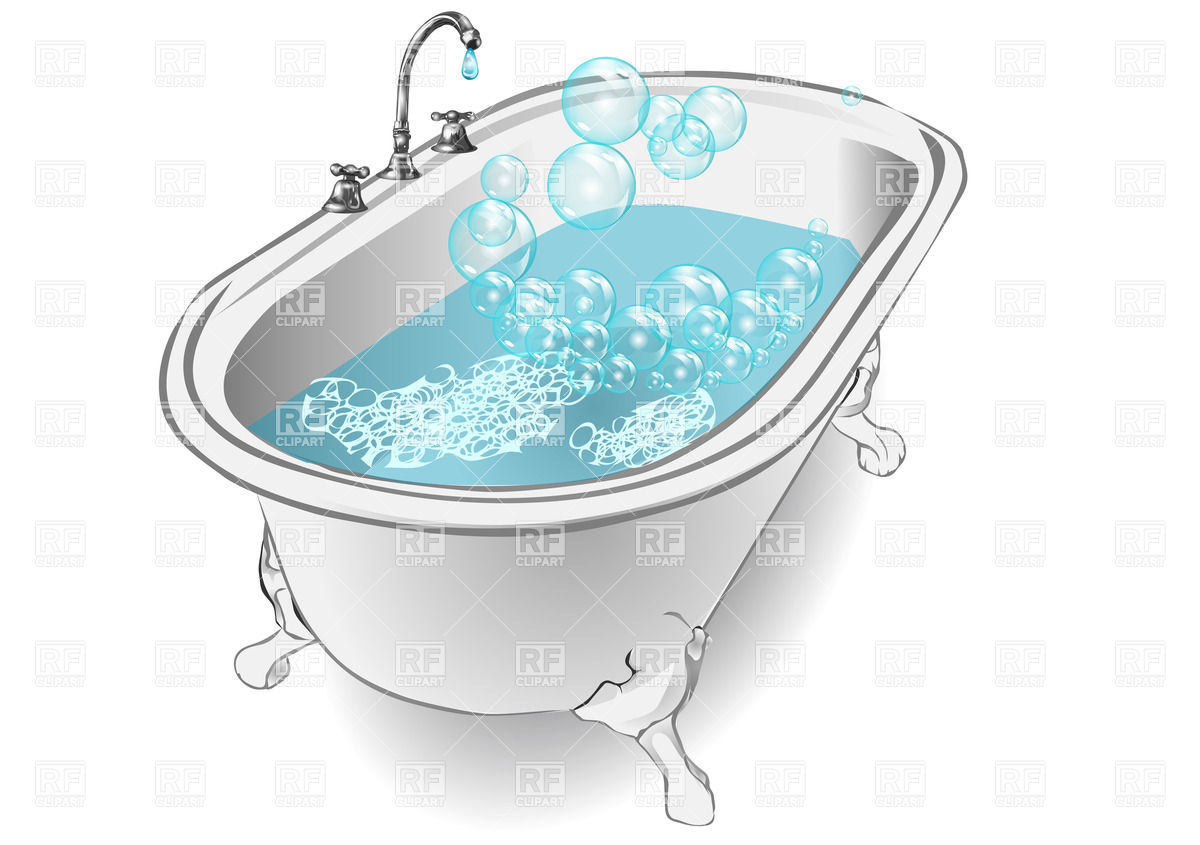 Bath On White Background Download Royalty Free Vector Clipart Eps