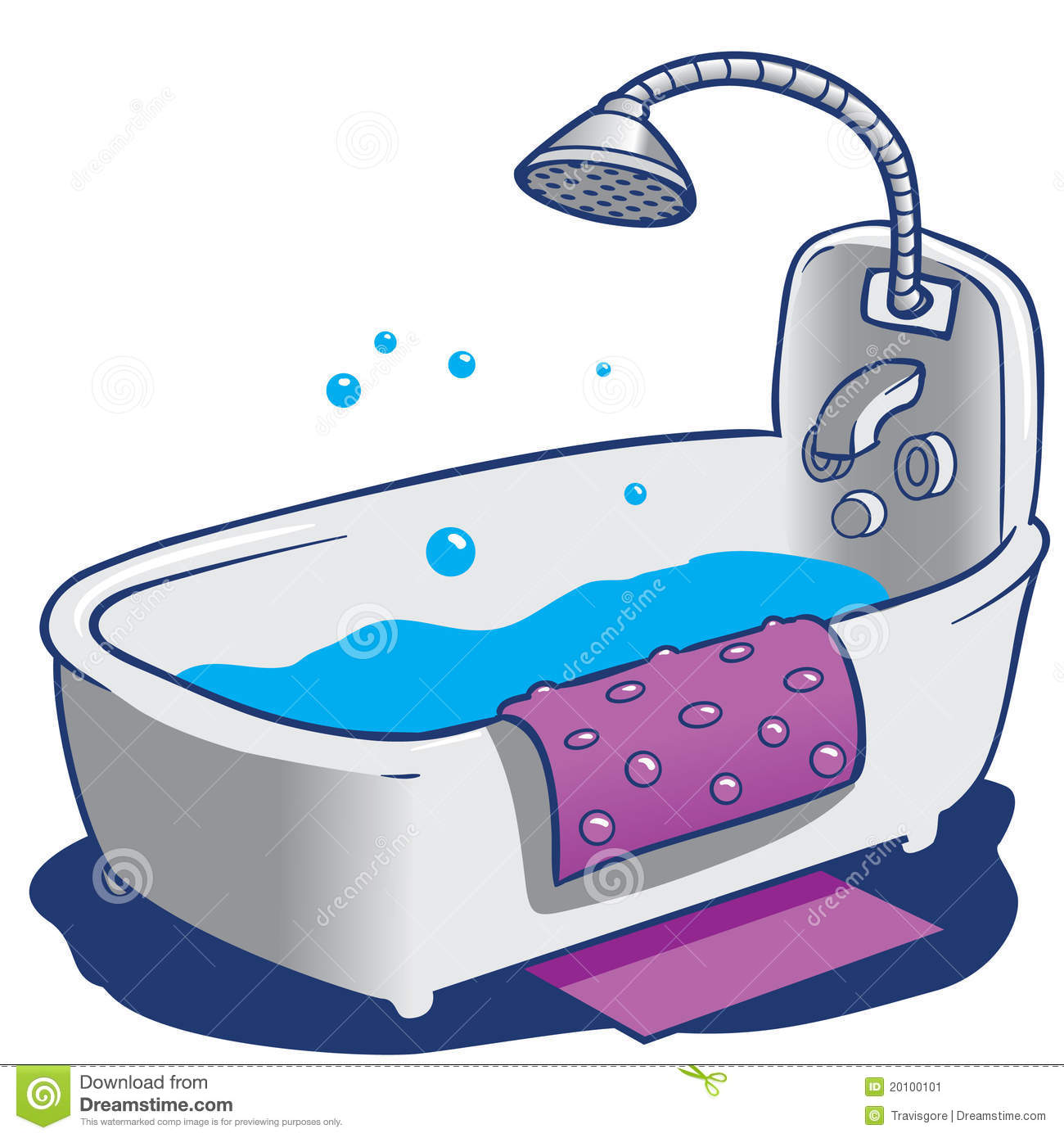 Bath Shower Clipart Bath Tub  - Clipart Bathtub