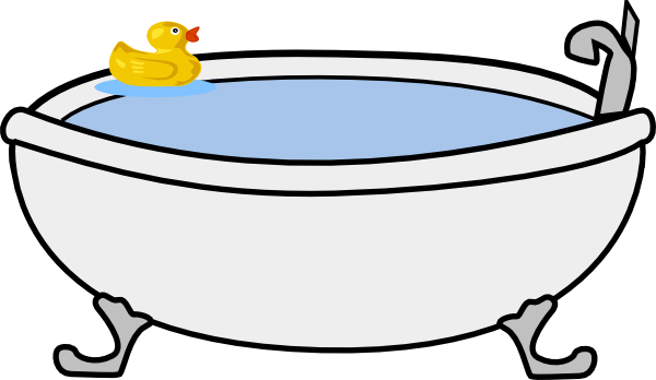 Bath Tub With Rubber Duck Cli - Bathtub Clipart