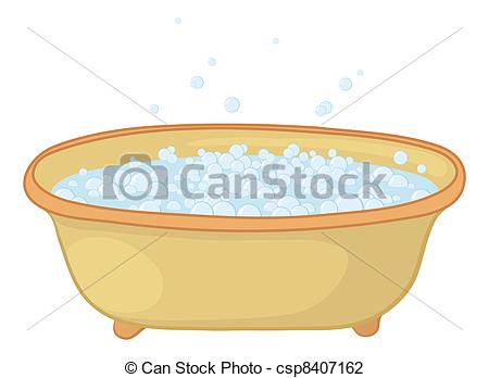 ... Bath with bubbles - Old b - Tub Clipart