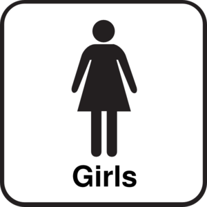 Bathroom Girls Sign Clip Art - Restroom Clip Art