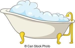 Dog and a cat in a tub taking