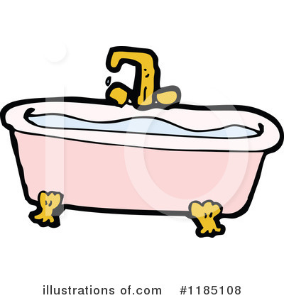 Royalty-Free (RF) Bathtub Clipart Illustration #1185108 by lineartestpilot