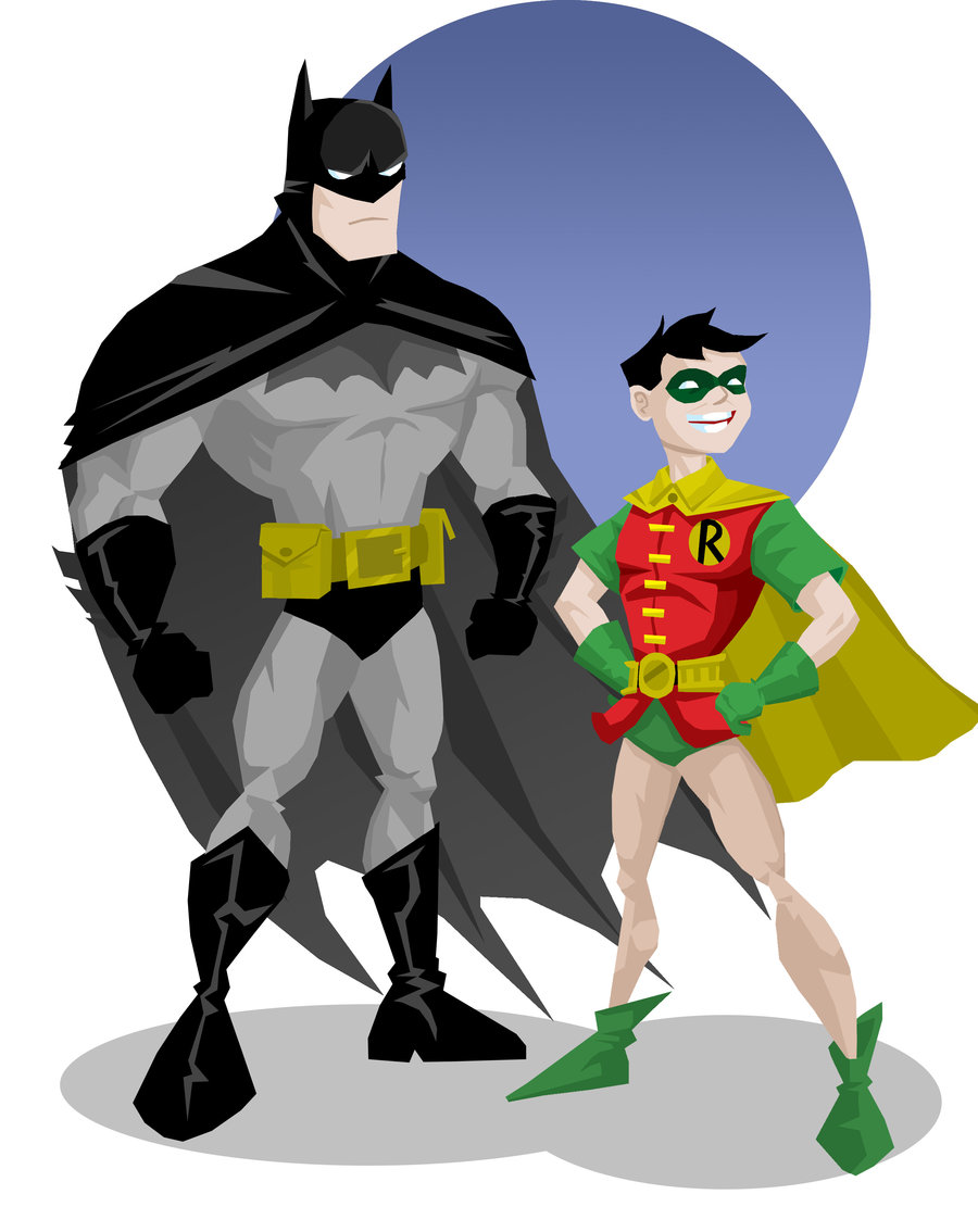 Batman And Robin By . - Batman And Robin Clipart