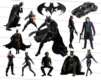 Batman Clipart Files, Batman PNG, Batman Superheroes Cliparts, PNG with  Transparent Background,