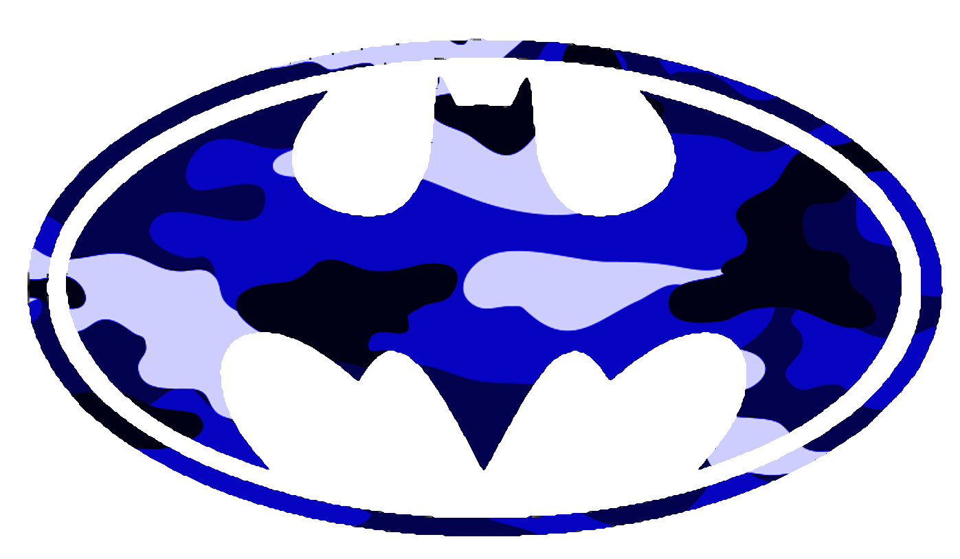 Batman Logo Blue Camo Free Im - Batman Logo Clip Art