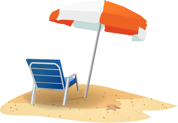 beach chair clipart black and - Beach Chair Clip Art