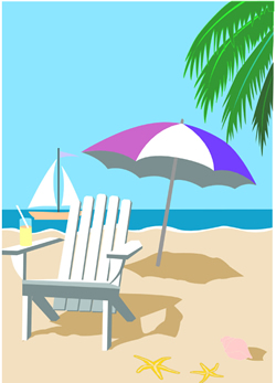 Beach Chair Clip Art Beach Umbrella Graphic