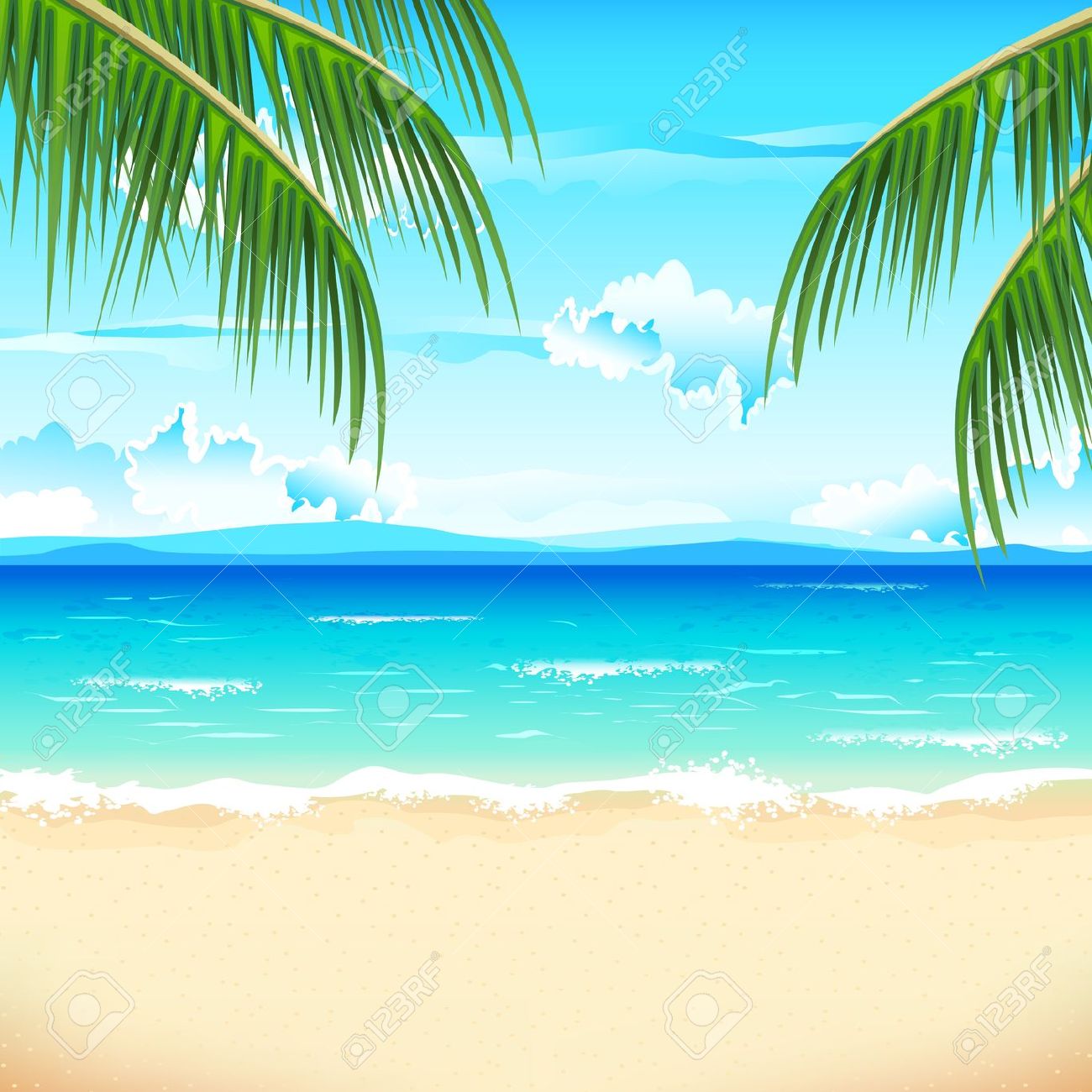 beautiful summer beach backgr