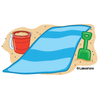 Beach Towel Clip Art At Lakes - Beach Towel Clipart