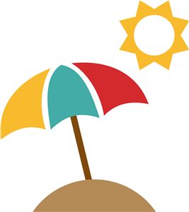 Beach Umbrella Clipart Image: