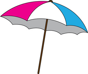 Beach Umbrella Clipart Image: .