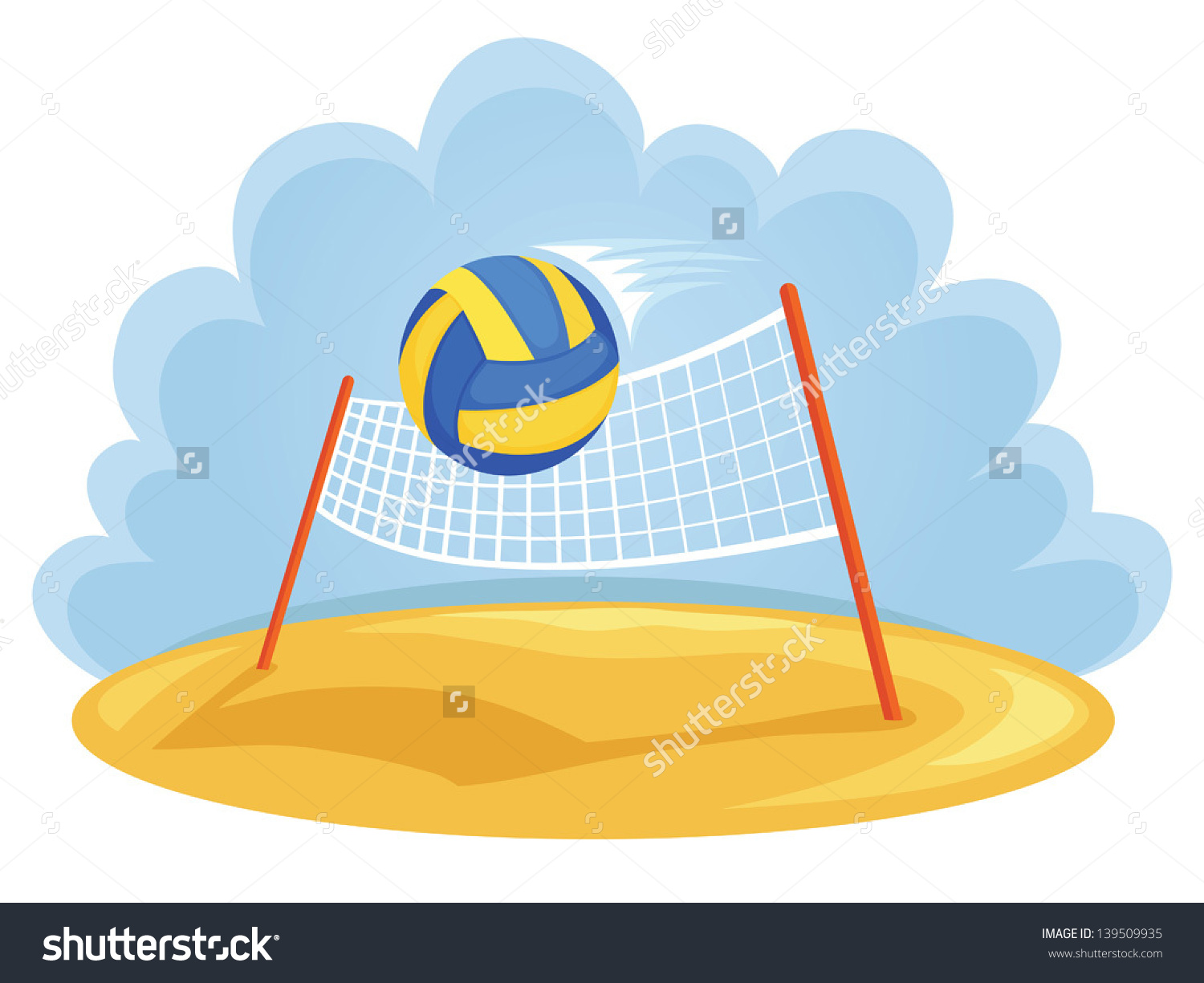 Beach Volleyball Net Clip Art