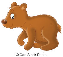 Bear - Brown bear cub .