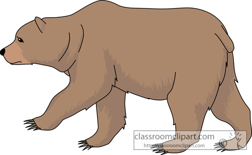 Cute grizzly bear clipart - C