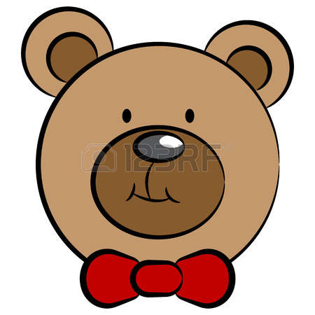 bear face: An image of a teddy bear face Illustration
