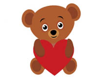 bear holding valentines day h - Free Animated Clip Art