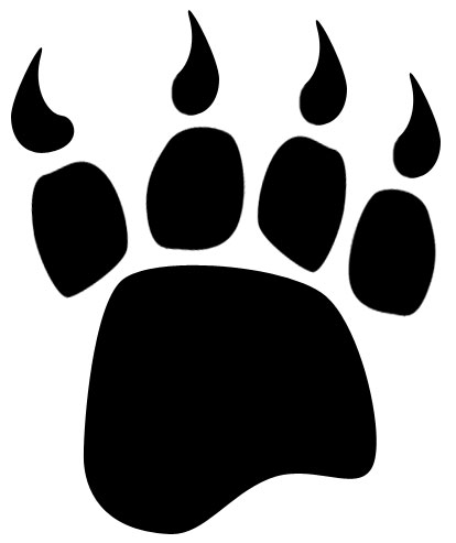 Bear Paw Clipart Black And Wh - Bear Paw Clip Art