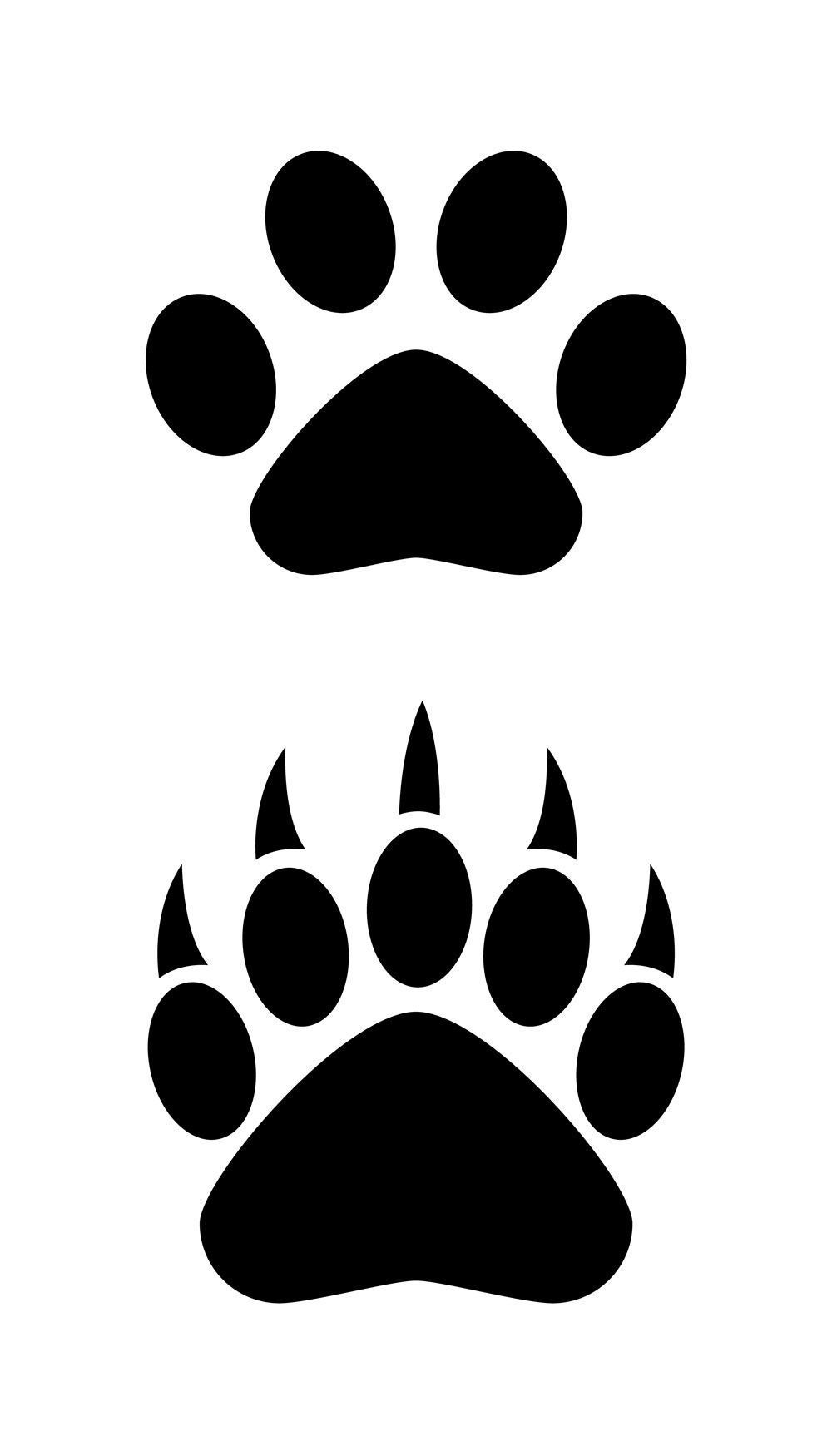 ... Bear paw clipart silhouet - Bear Paw Clip Art