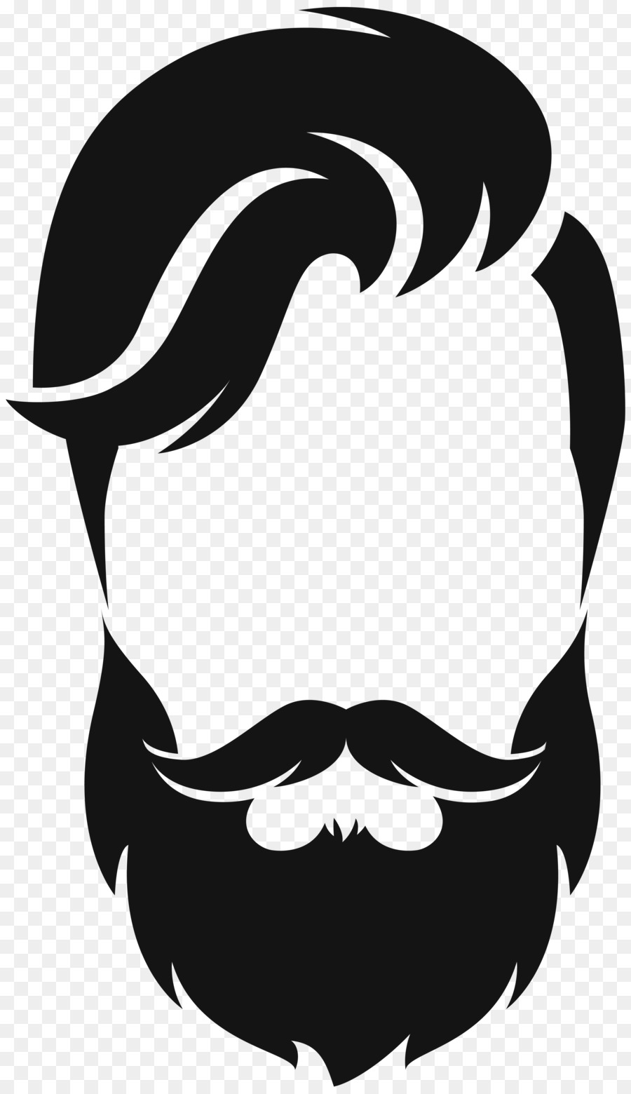 Silhouette Beard Moustache Clip art - hair style