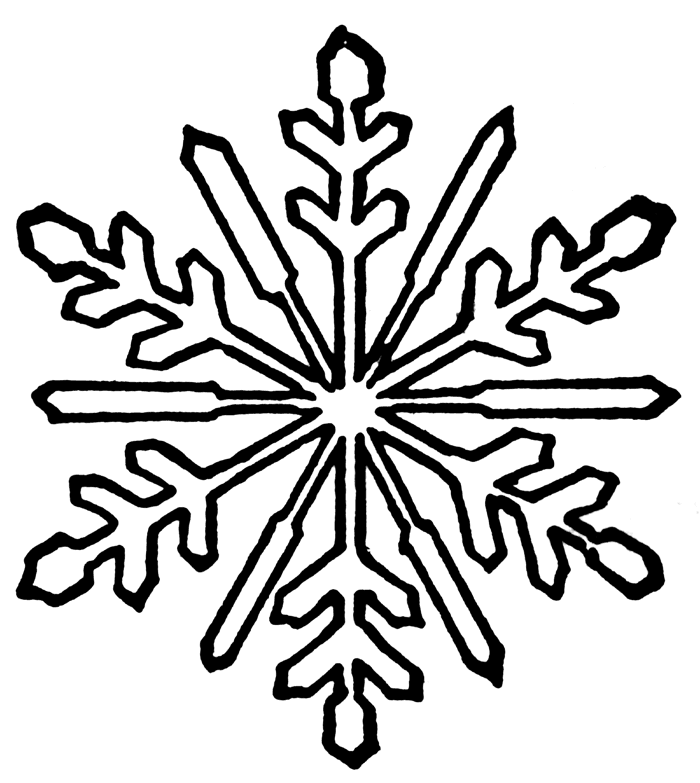 Beautiful Clip Art Picture Of Black And White Snowflake For Christmas