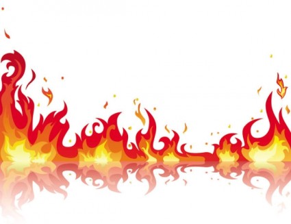 fire flames white background