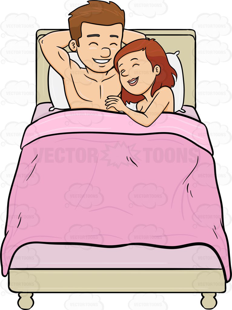 A Man And Woman Enjoying Their Private Time In Bed