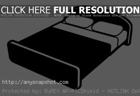 Bed clipart black and white free vector