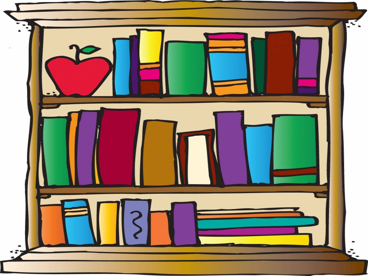 Free Simple Bookcase Clip Art