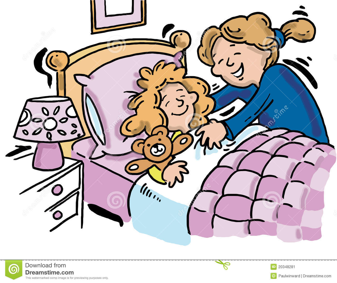 Image of Bedtime Clipart Bed 