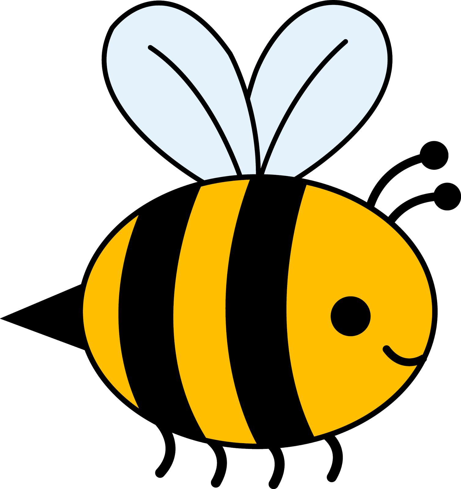Bee Clipart Black And White | - Clipart Of Bees