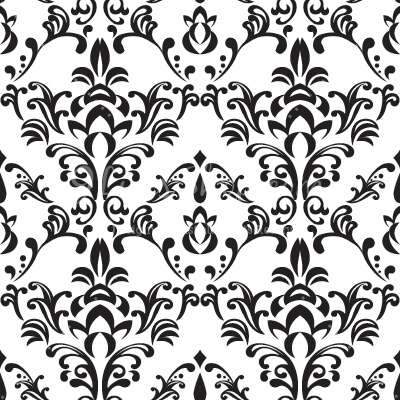 Bee Damask Pattern Clipart