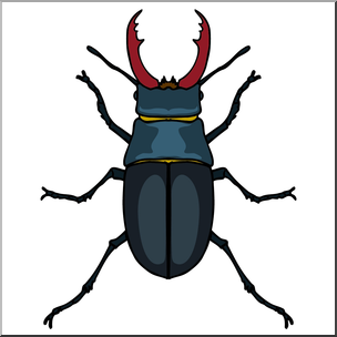 Clip Art: Insects: Stag Beetle Color I abcteach hdclipartall.com - preview 1