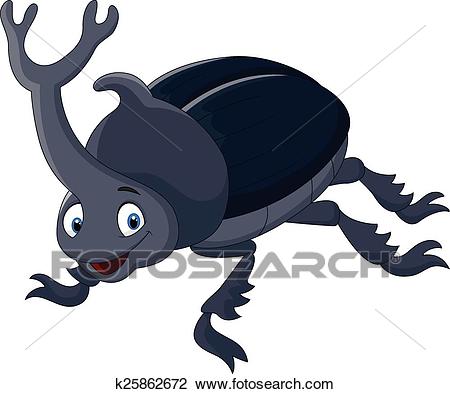 Clipart - Cartoon stag beetle . Fotosearch - Search Clip Art, Illustration  Murals, Drawings