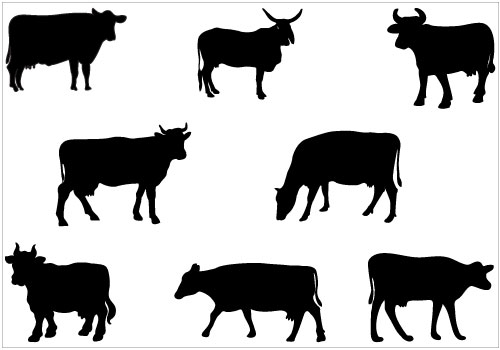 Beef Cow Silhouette Clipart Panda Free Clipart Images