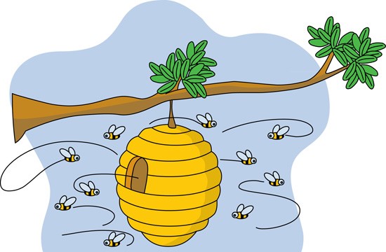 Beehive Clipart - Bee Hive Clip Art