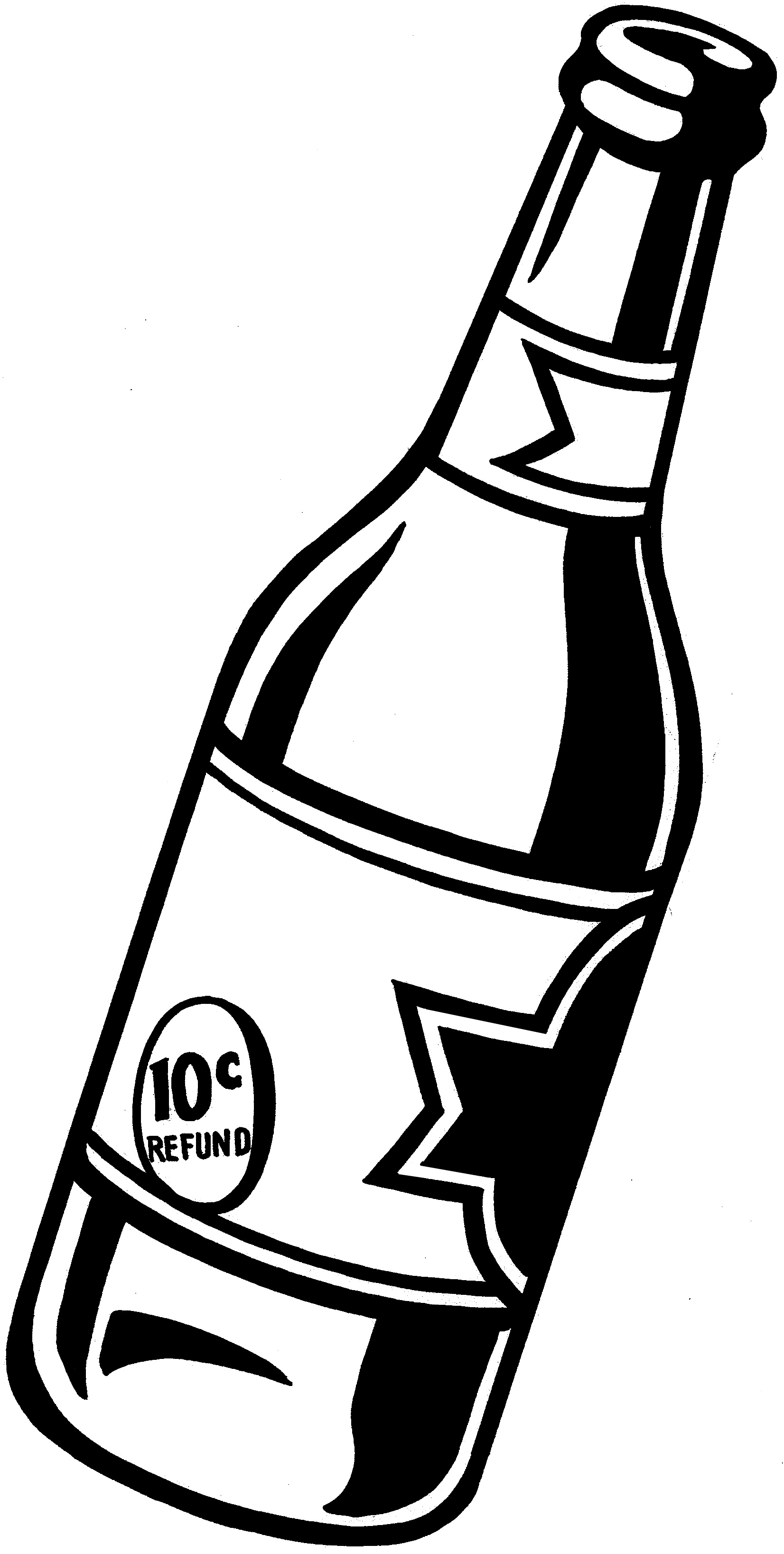 Beer Bottle Outline Clipart B - Beer Bottle Clipart