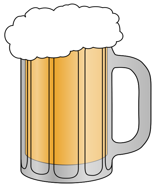 Beer glass clipart free - .