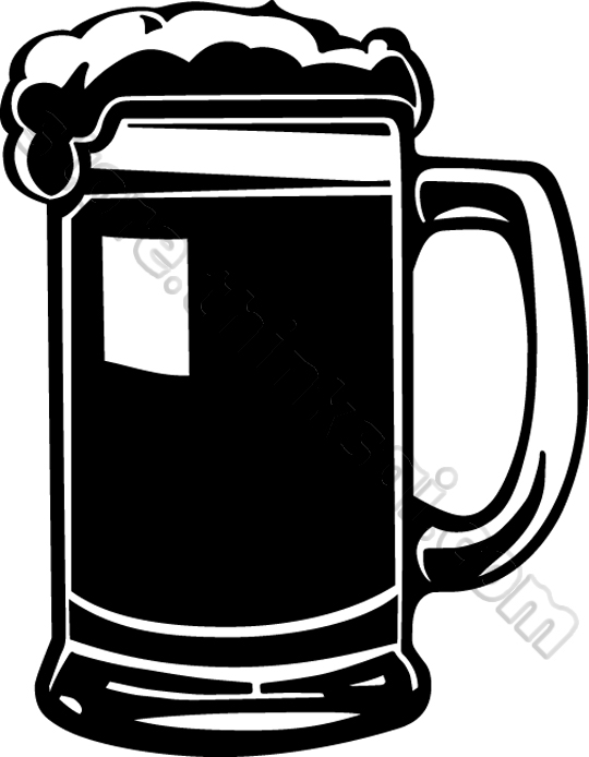 Beer Mug Illustration Black And White Food And Drink Beer Mug Mug
