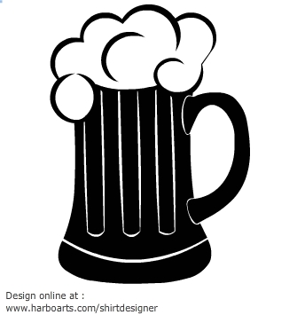 Beer mugs clipart black and .