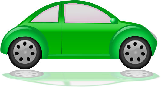 Beetle with reflection. - Auto Clip Art