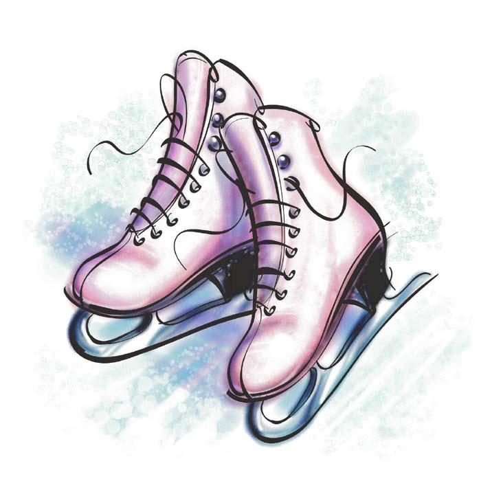 Beginner Ice Skating Basics A - Ice Skate Clipart