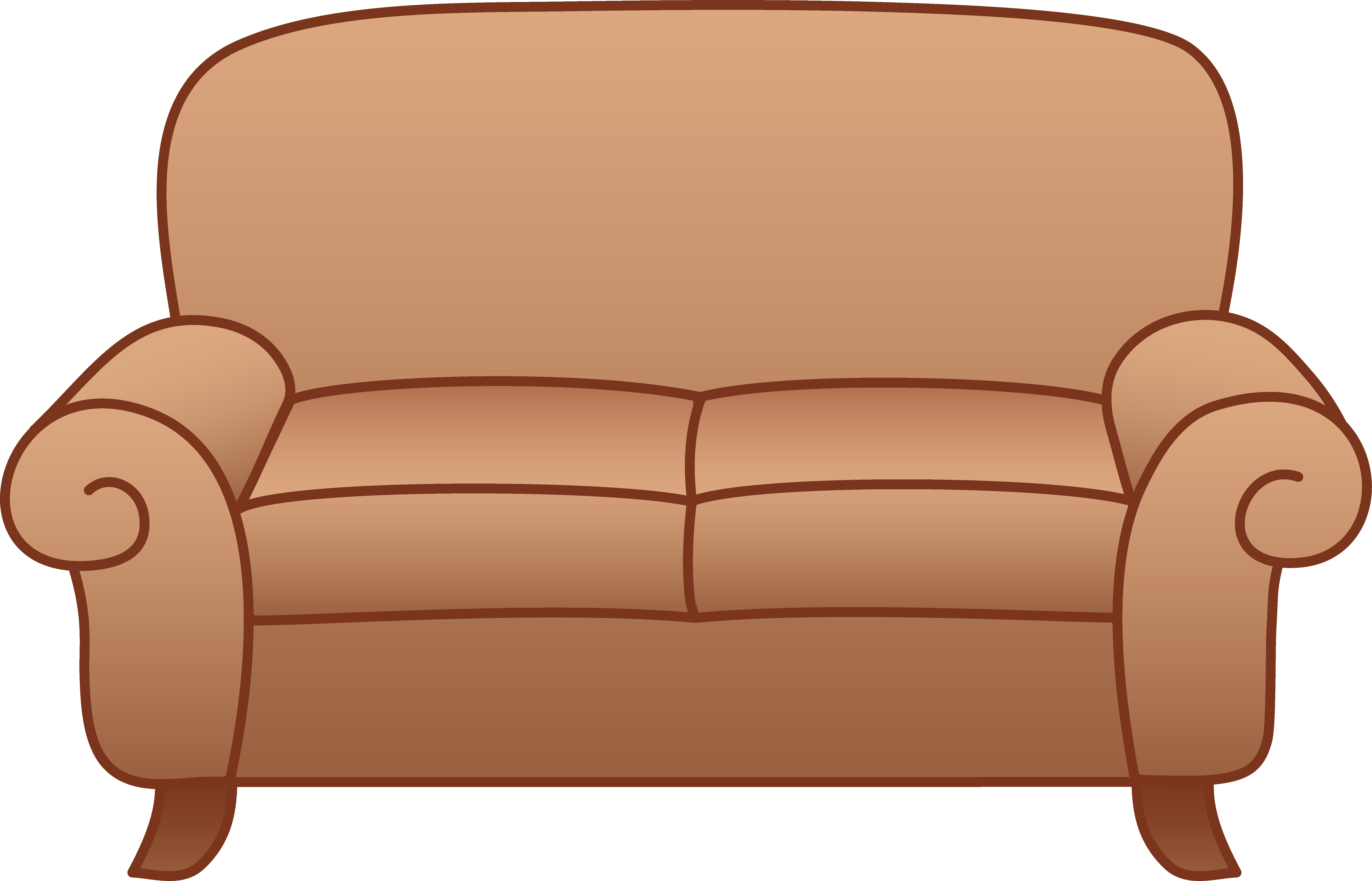 Beige living room sofa free clip art