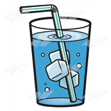 Beka Book Clip Art Glass Of Ice Water With A Straw