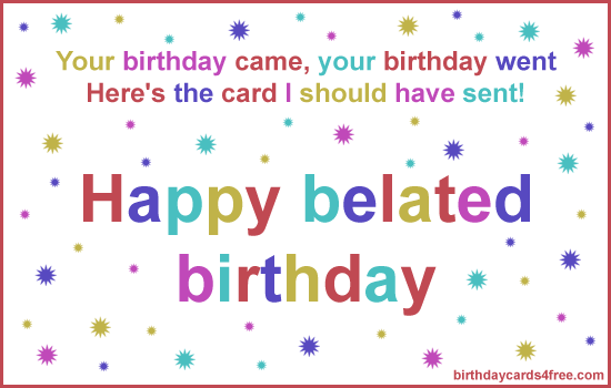 Belated Birthday wishes Image