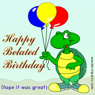 Belated Birthday Graphics Bel - Belated Birthday Clip Art