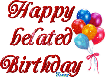 Belated Birthday wishes Clip  - Happy Belated Birthday Clip Art