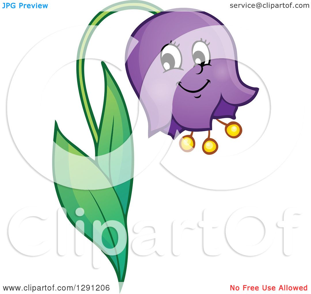 Clipart Of A Happy Cartoon Be - Bellflower Clipart